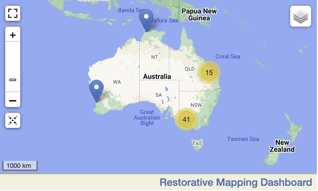Australian Restorative Mapping Dashboard
